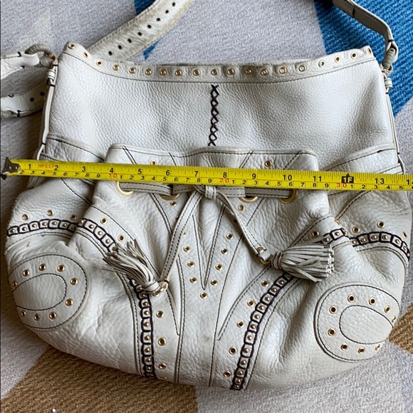Cole Haan Village Gromet White Leather Purse - Picture 16 of 16